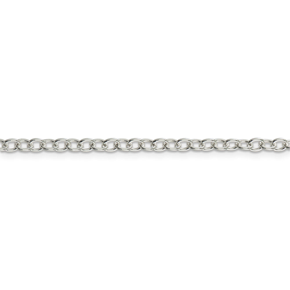 Silver Polished 3.75-mm Oval Cable Chain