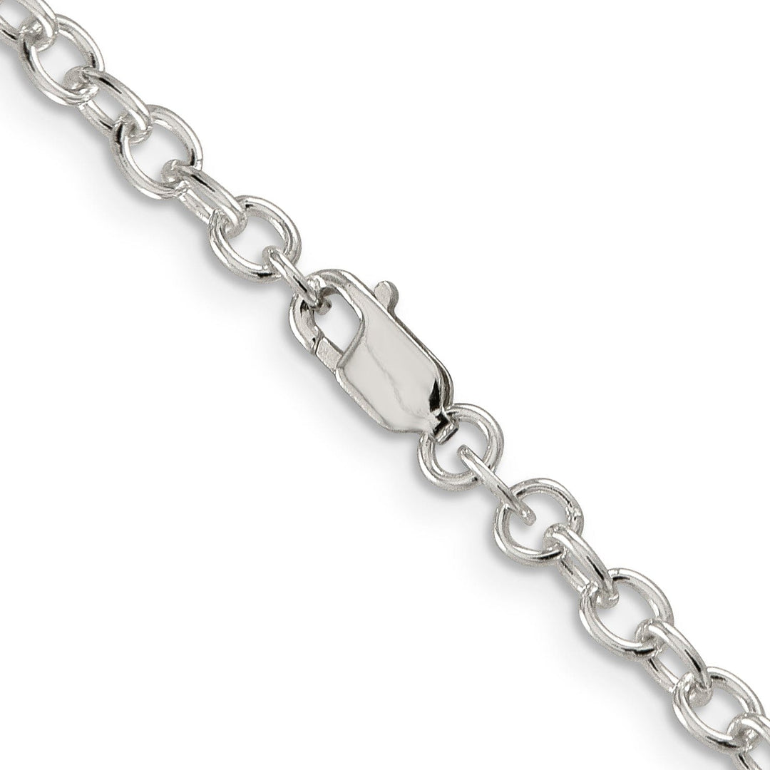 Silver Polished 3.75-mm Oval Cable Chain