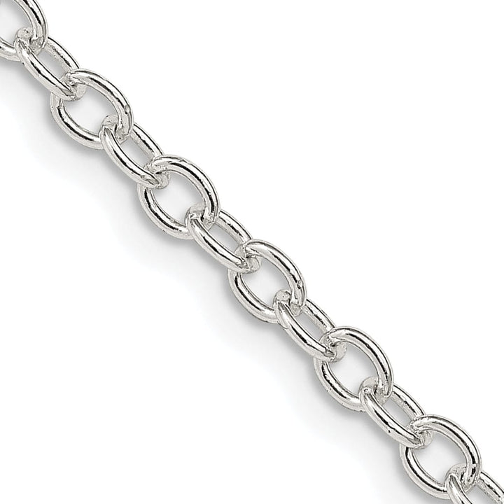 Silver Polished 3.75-mm Oval Cable Chain