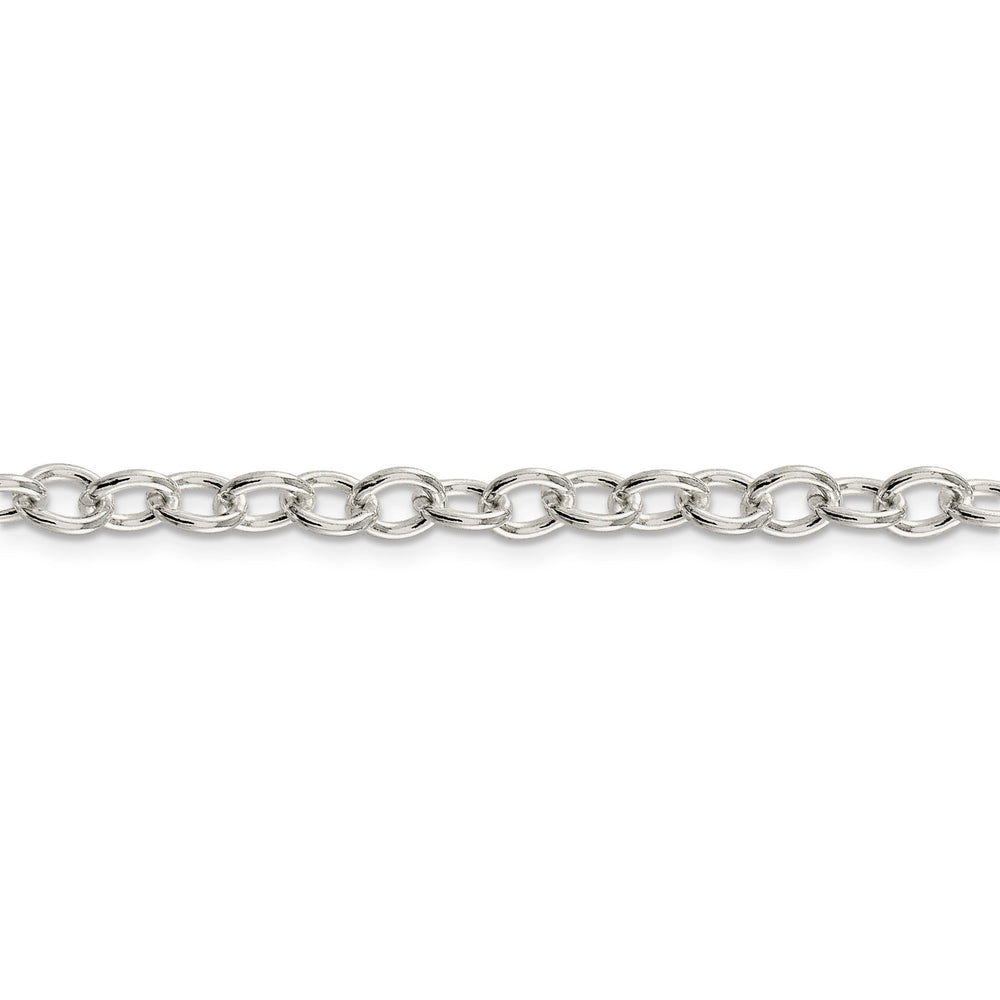 Silver Polished 5.75-mm Oval Cable Chain