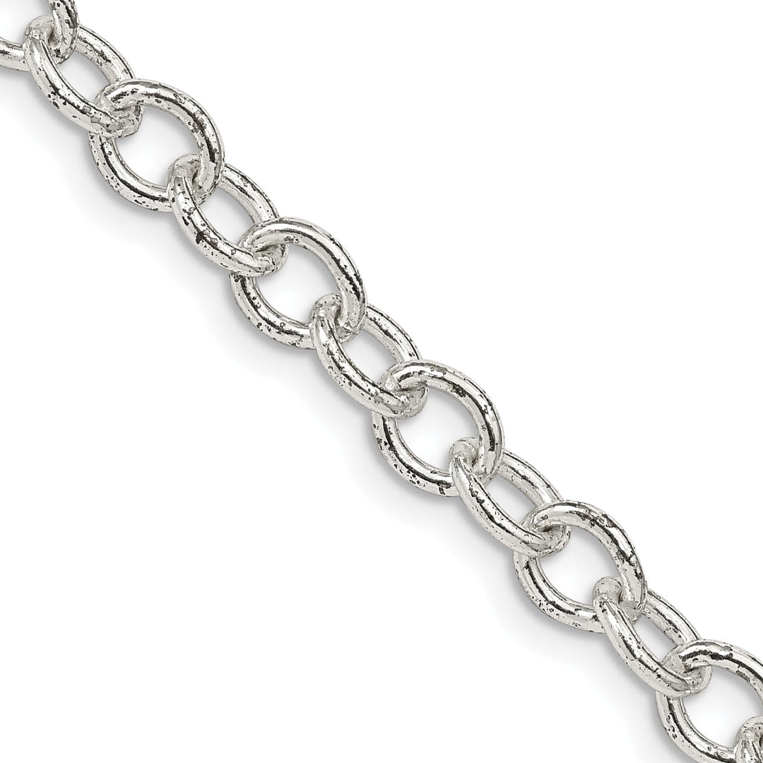 Silver Polished 5.75-mm Oval Cable Chain