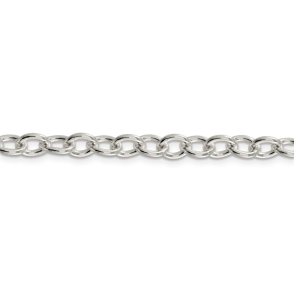 Silver Polished 6.80-mm Oval Cable chain