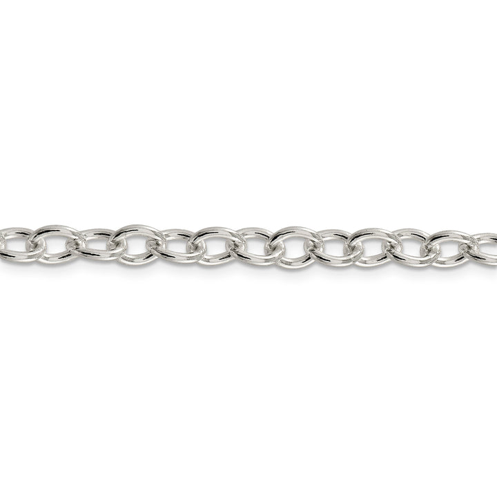 Silver Polished 6.80-mm Oval Cable chain