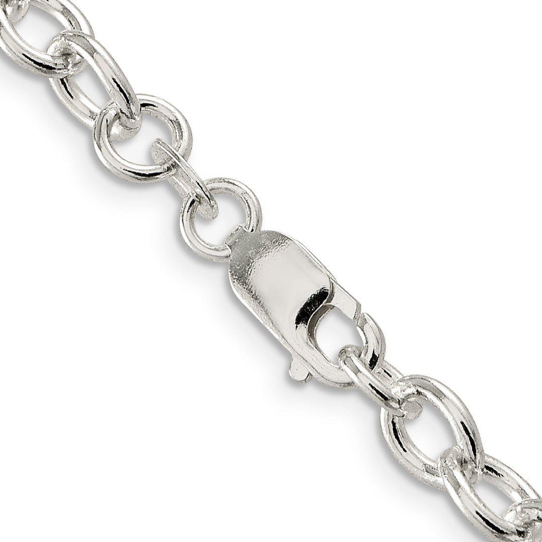 Silver Polished 6.80-mm Oval Cable chain