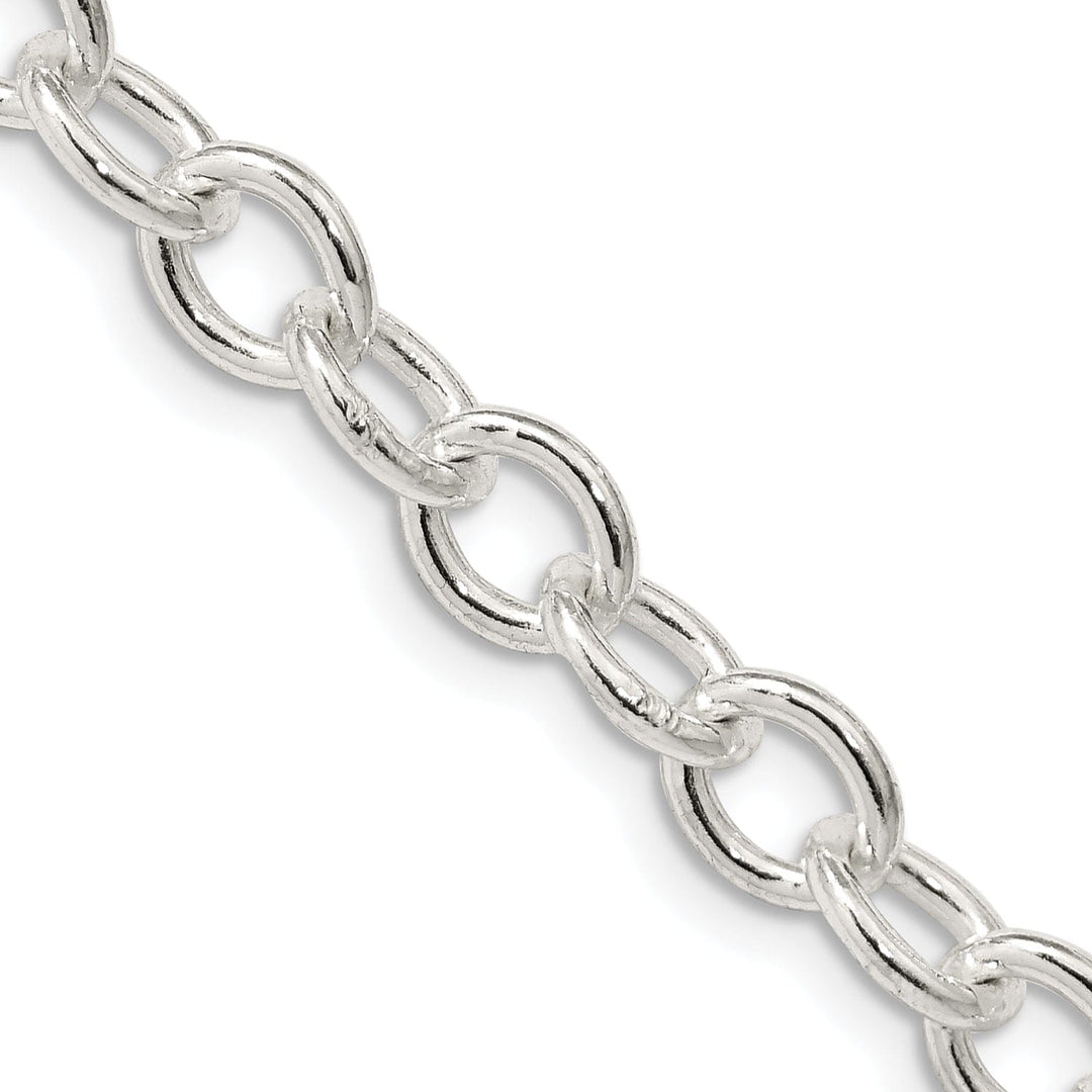 Silver Polished 6.80-mm Oval Cable chain