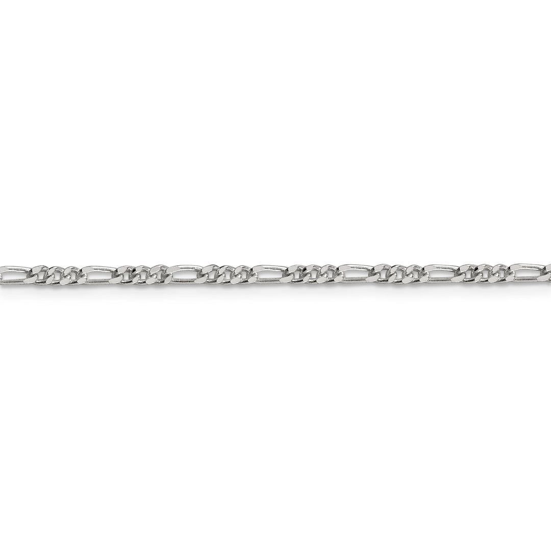 Silver Polished 2.50-mm Solid Figaro Chain