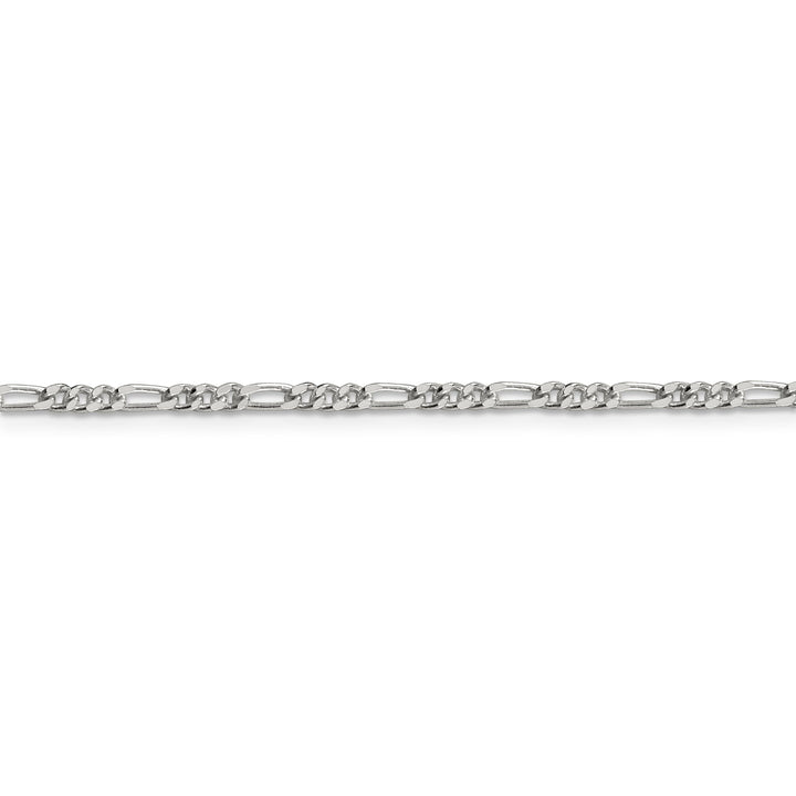 Silver Polished 2.50-mm Solid Figaro Chain