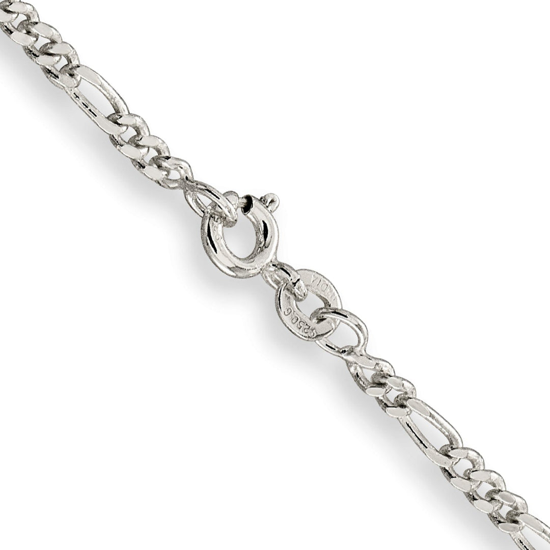 Silver Polished 2.50-mm Solid Figaro Chain