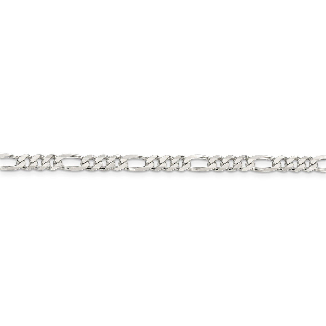 Silver Polished 4.25-mm Solid Figaro Chain