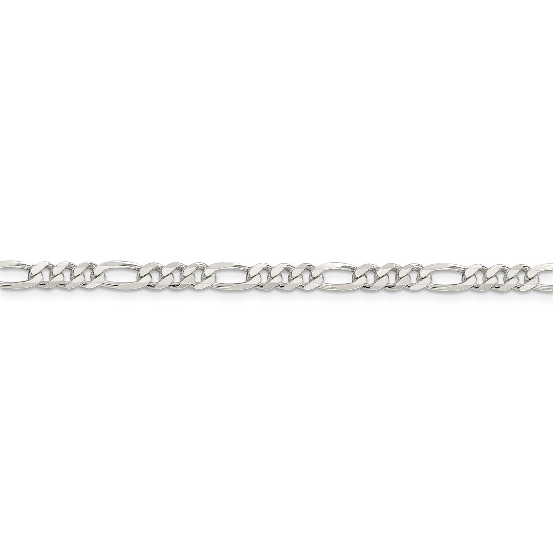 Silver Polished 4.25-mm Solid Figaro Chain