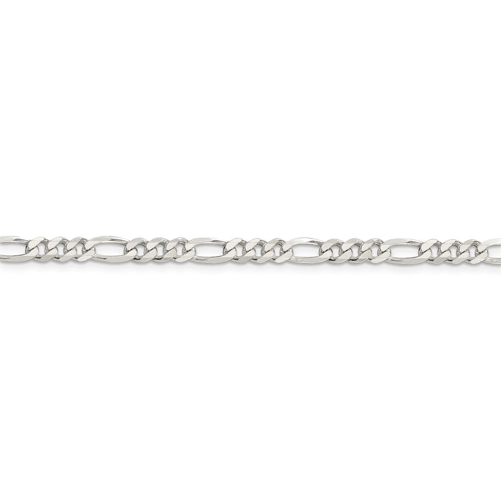 Silver Polished 4.25-mm Solid Figaro Chain