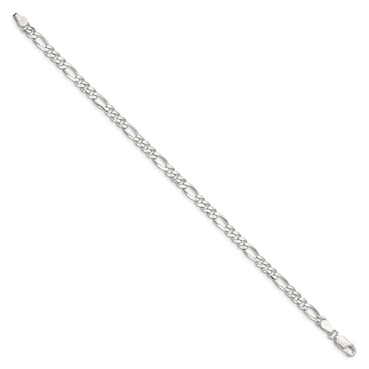 Silver Polished 4.25-mm Solid Figaro Chain