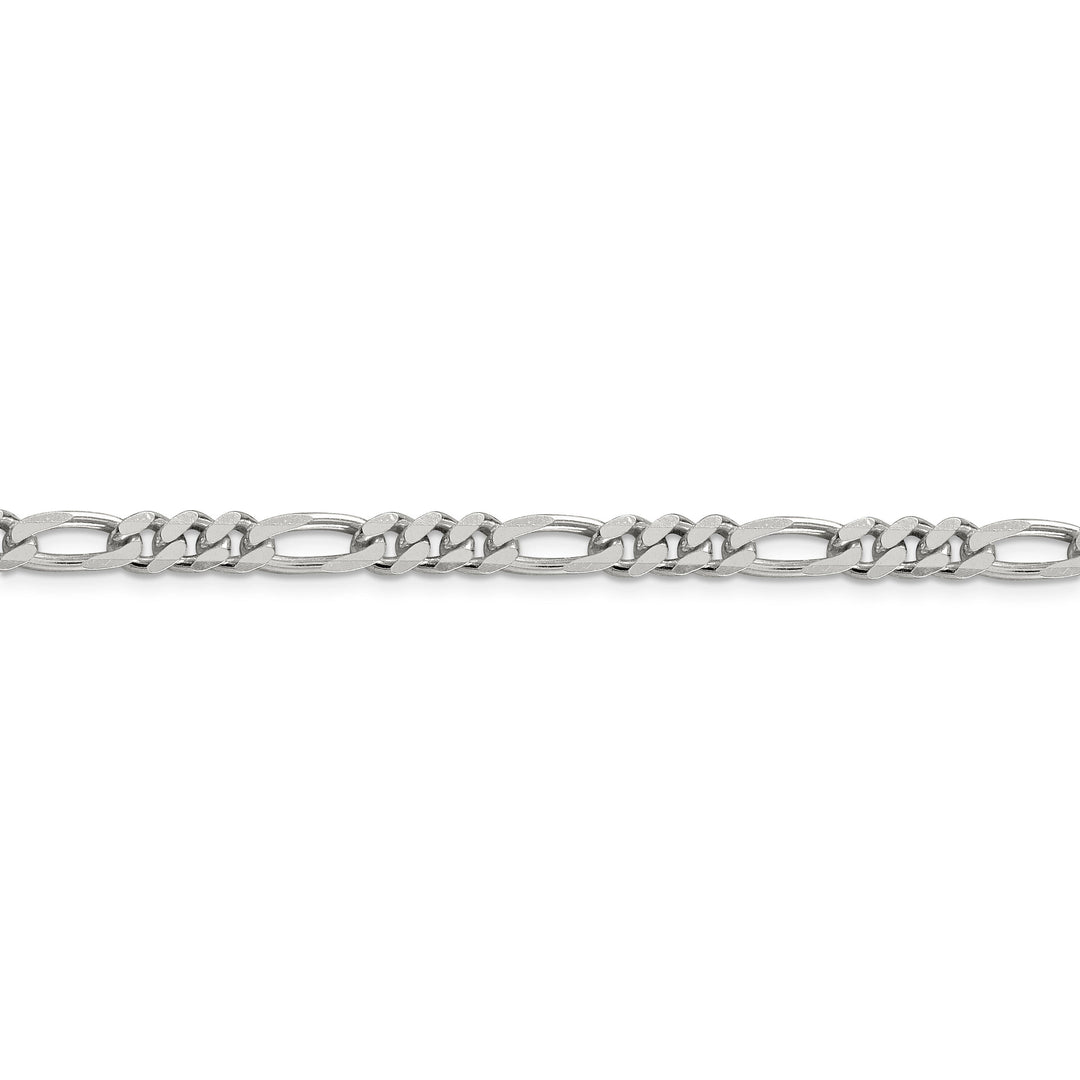 Silver Polished 5.25-mm Solid Figaro Chain