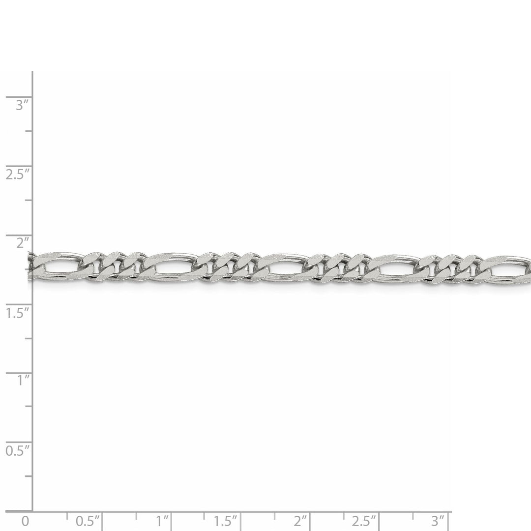 Silver Polished 5.25-mm Solid Figaro Chain