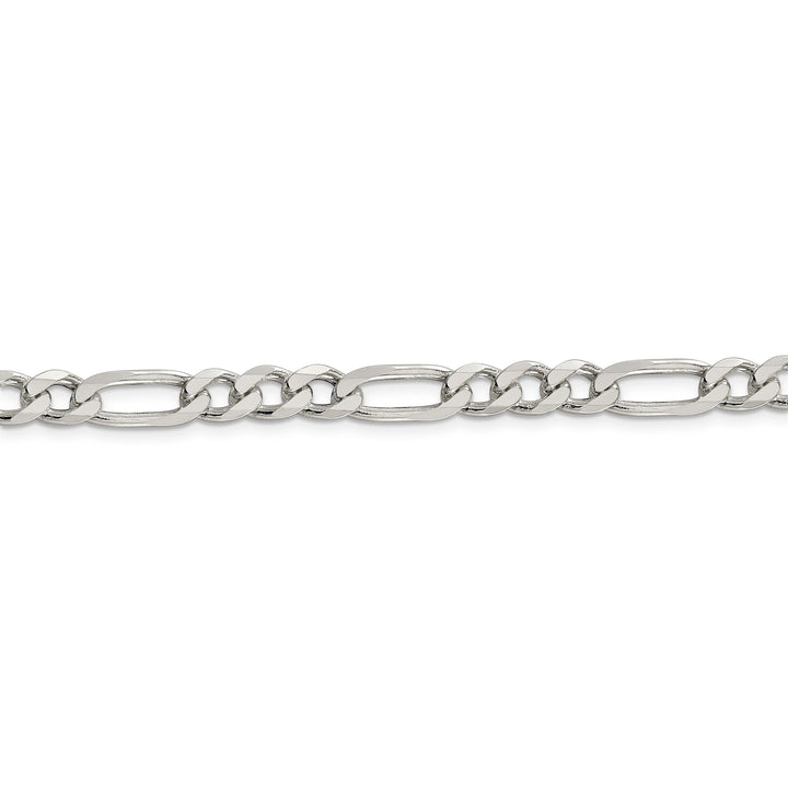 Silver Polished 6.25-mm Solid Figaro Chain