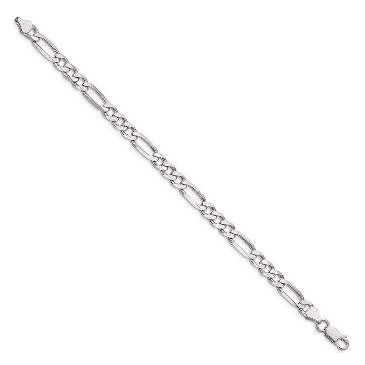 Silver Polished 6.25-mm Solid Figaro Chain