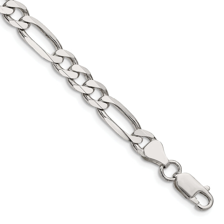 Silver Polished 6.25-mm Solid Figaro Chain