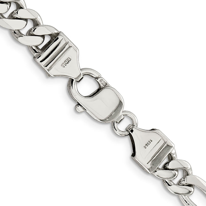 Silver Polished 7.75-mm Solid Figaro Chain