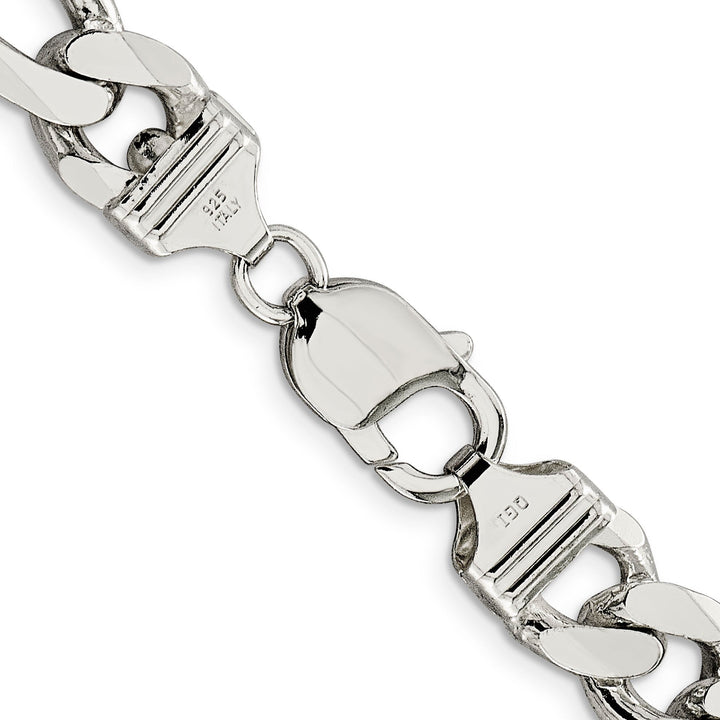 Silver Polished 10.75-mm Solid Figaro Chain