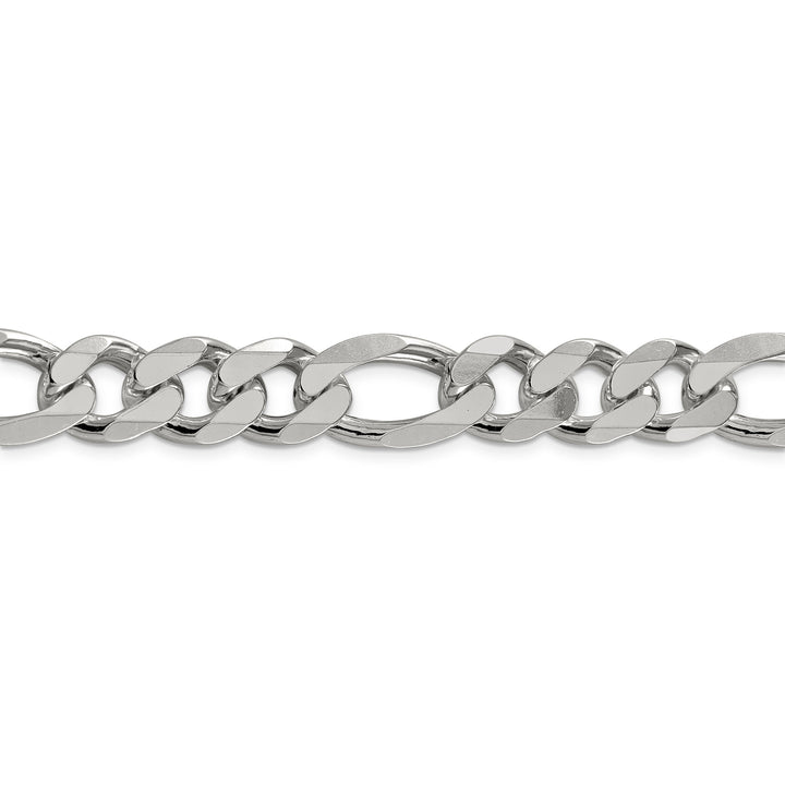 Silver Polished 12.75-mm Solid Figaro Chain