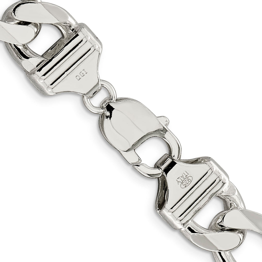 Silver Polished 12.75-mm Solid Figaro Chain