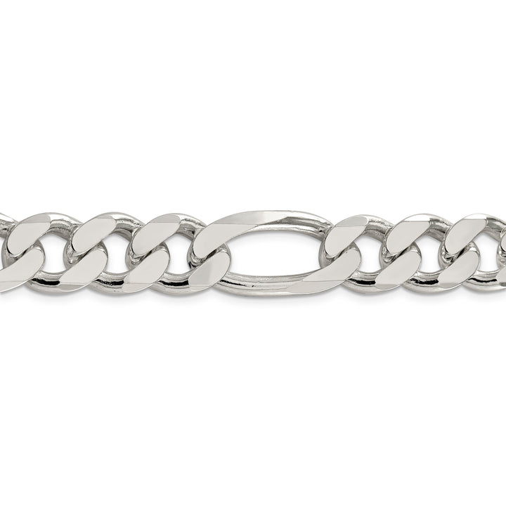 Silver Polished 15.00-mm Solid Figaro Chain