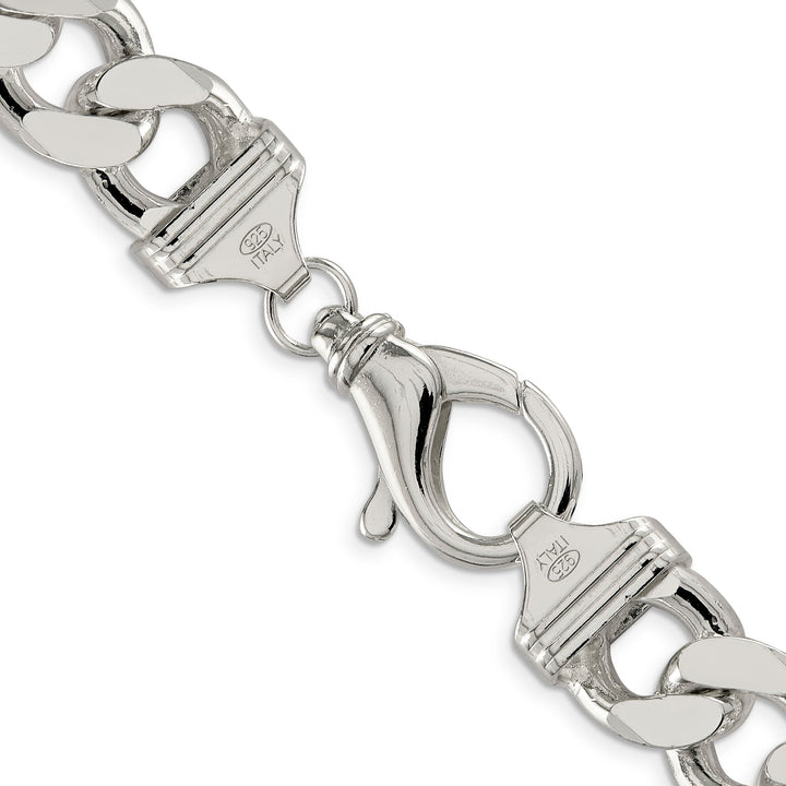 Silver Polished 15.00-mm Solid Figaro Chain