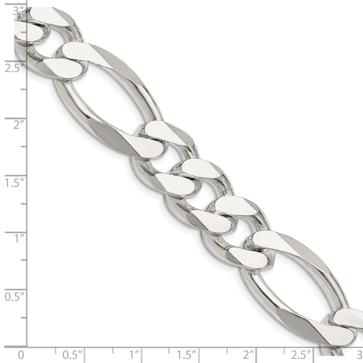 Silver Polished 15.00-mm Solid Figaro Chain