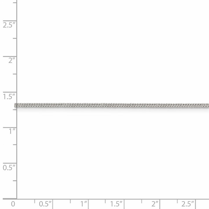 Silver D.C 1.25-mm Solid Round Franco Chain