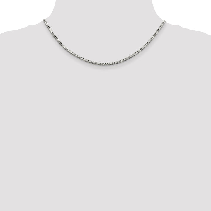Silver D.C 2.50-mm Solid Round Franco Chain