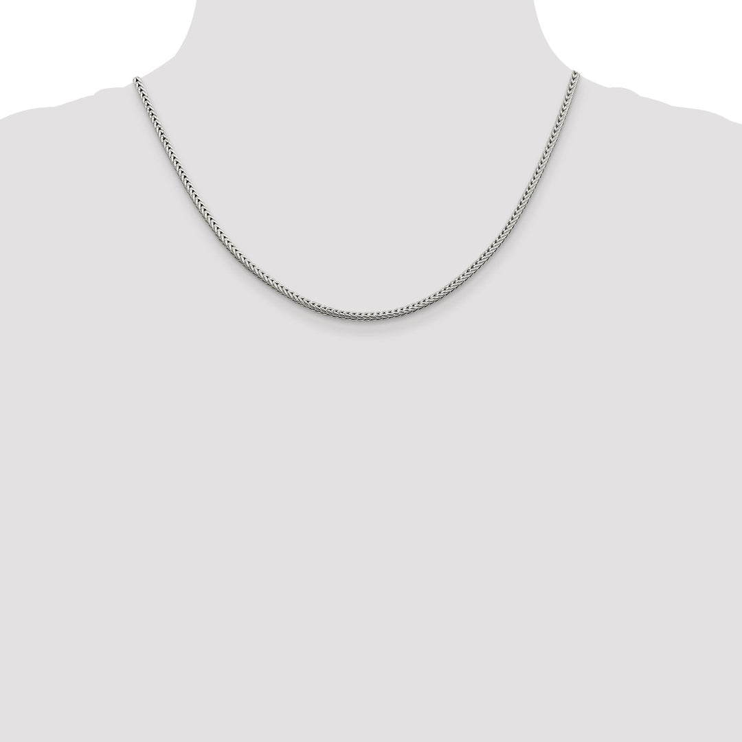 Silver D.C 2.50-mm Solid Round Franco Chain