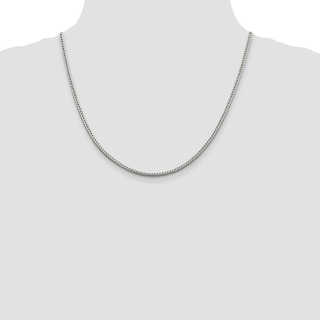 Silver D.C 2.50-mm Solid Round Franco Chain