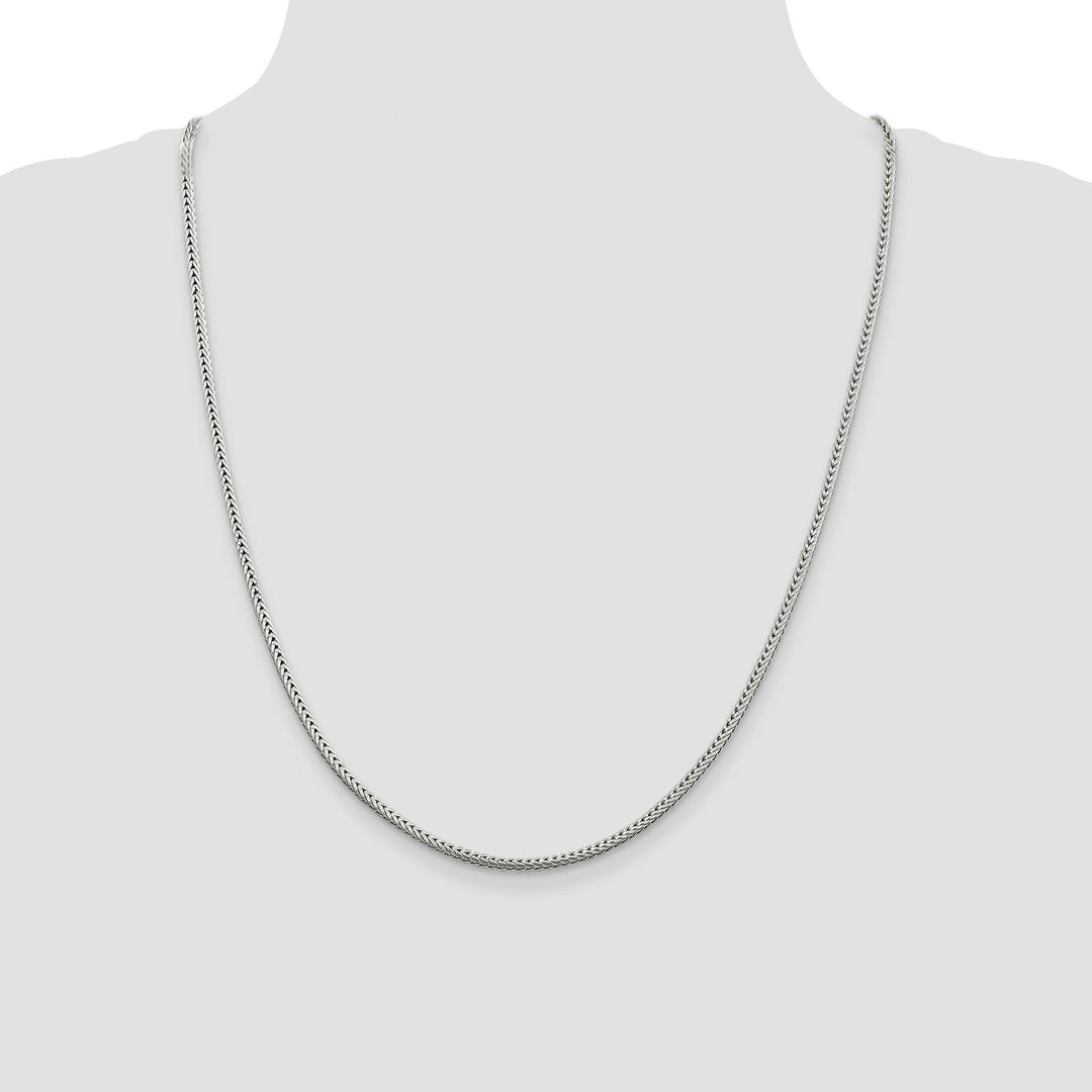 Silver D.C 2.50-mm Solid Round Franco Chain