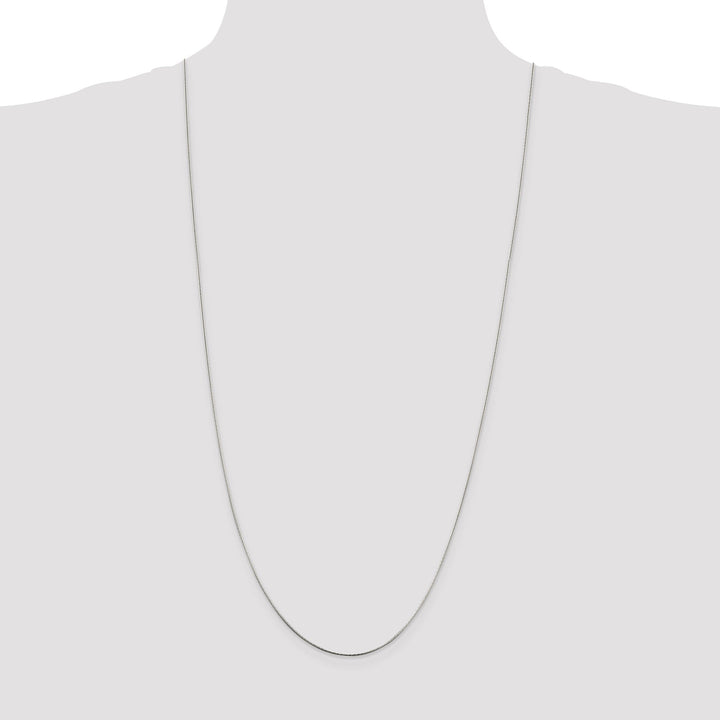 Silver D.C 0.85-mm Wide Round Snake Chain