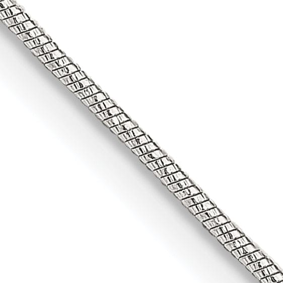 Silver D.C 0.85-mm Wide Round Snake Chain
