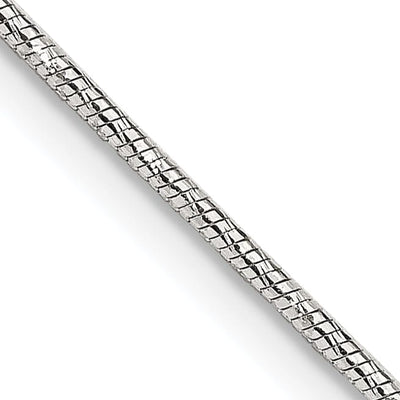 Silver D.C 1.25-mm Round Snake Chain at $ 21.69 only from Jewelryshopping.com