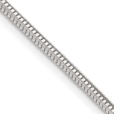Silver D.C 1.95-mm Hollow Round Snake Chain at $ 15.2 only from Jewelryshopping.com