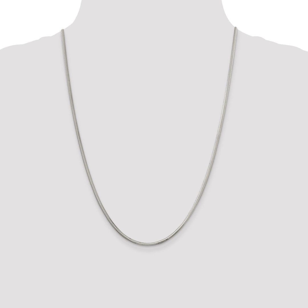 Silver D.C 2.50-mm Hollow Round Snake Chain