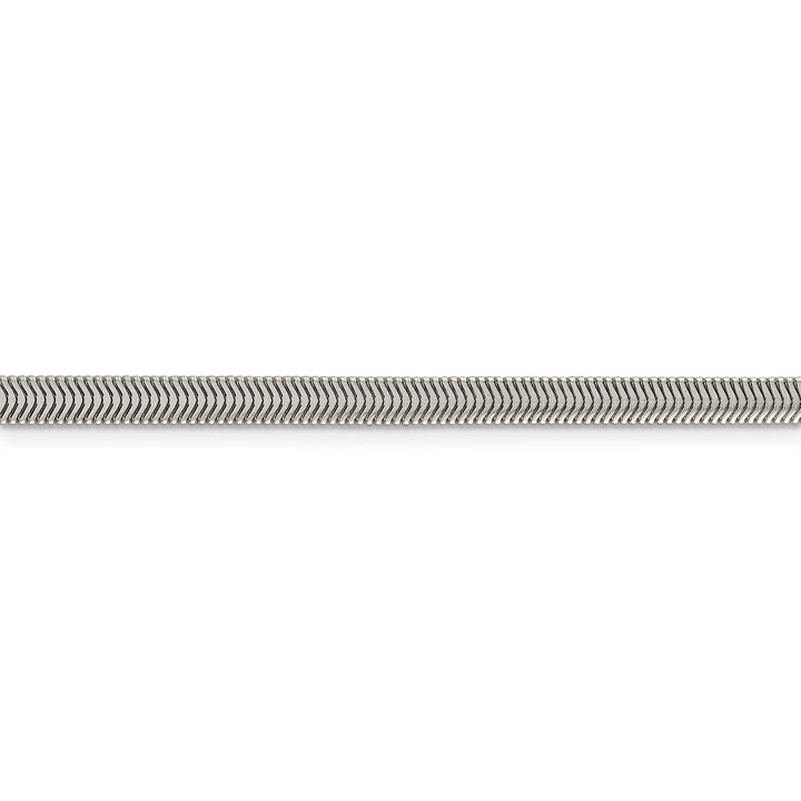 Silver Polished 5.00-mm Flat Oval Snake Chain