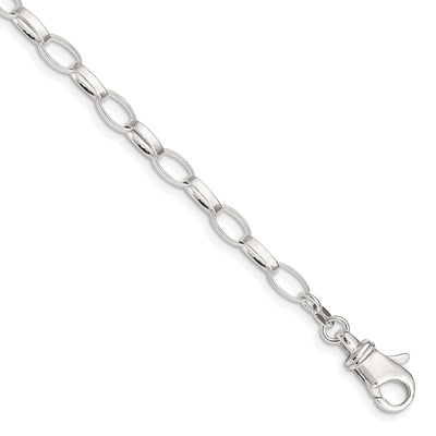 Sterling Silver 9inch Solid Fancy Link Anklet at $ 55.78 only from Jewelryshopping.com