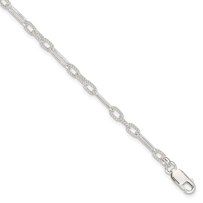 Sterling Silver Fancy Link Anklet at $ 37.4 only from Jewelryshopping.com