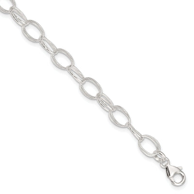 Sterling Silver Fancy Link Anklet at $ 45.76 only from Jewelryshopping.com