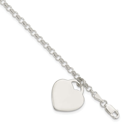 Sterling Silver Heart Charm Bracelet at $ 74.03 only from Jewelryshopping.com
