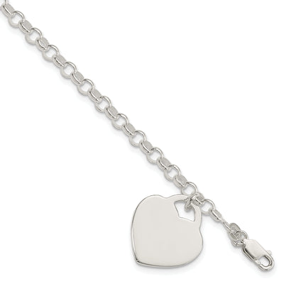 Sterling Silver Heart Charm Bracelet at $ 35.91 only from Jewelryshopping.com