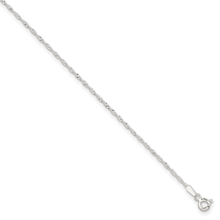 Sterling Silver Singapore Chain Anklet