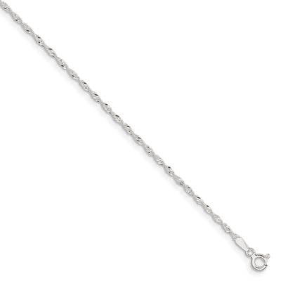 Sterling Silver Singapore Anklet at $ 17.07 only from Jewelryshopping.com