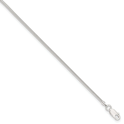 Sterling Silver Round Snake Chain Anklet at $ 20.16 only from Jewelryshopping.com