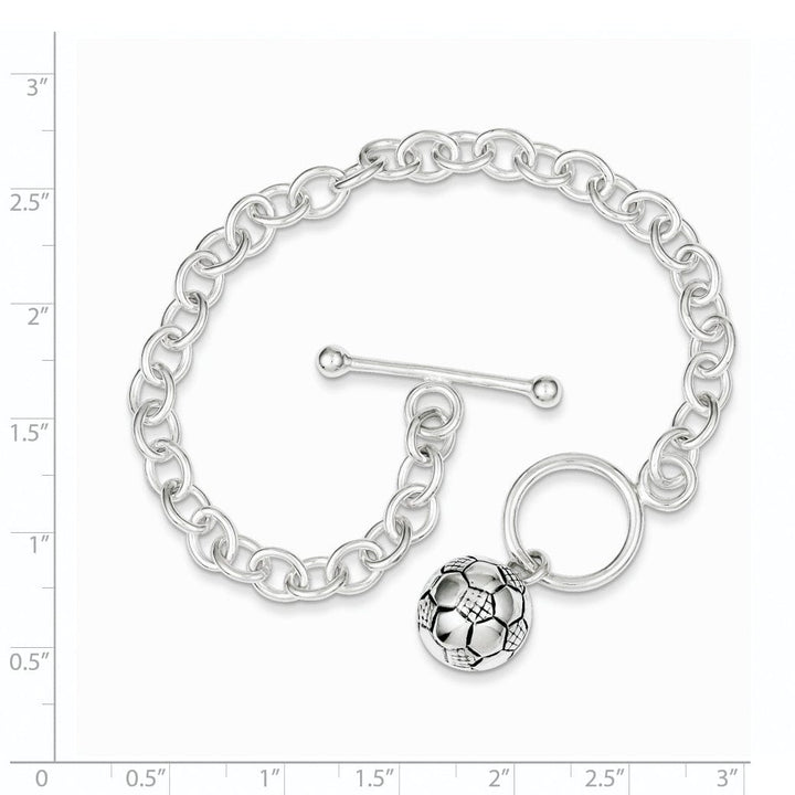 Sterling Silver Soccer Ball Bracelet