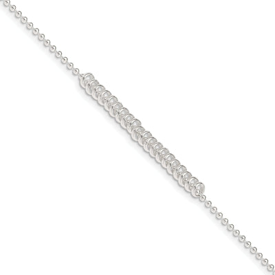 Sterling Silver Antiqued Love Rings Anklet at $ 32.87 only from Jewelryshopping.com