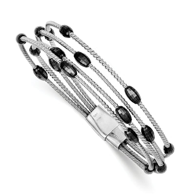 Silver Flexible Bead Slide Clasp 7.5In Bracelet at $ 107.1 only from Jewelryshopping.com
